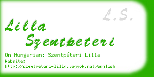 lilla szentpeteri business card